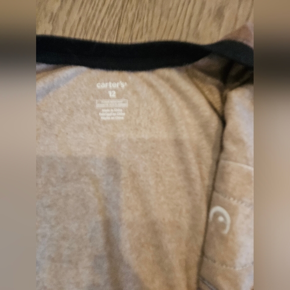 Bundle 5/$20. Carter's Brown Raccoon Footless Pajamas - Picture 3 of 5